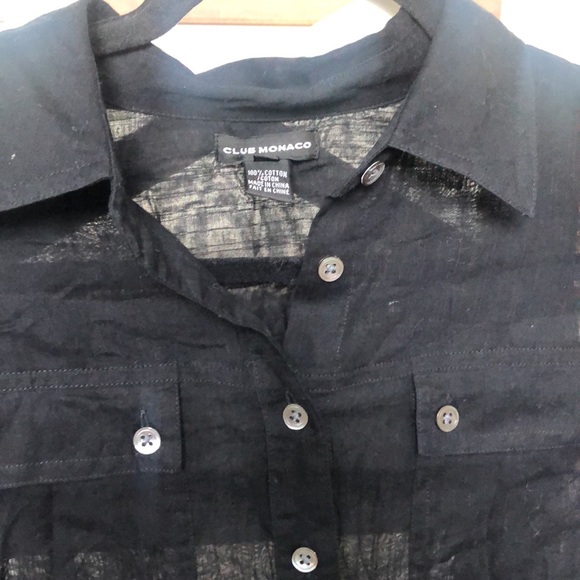 Black Club Monaco Shirt - Picture 2 of 3